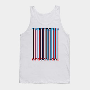 Tall Typography (Cyan Red Black) Tank Top